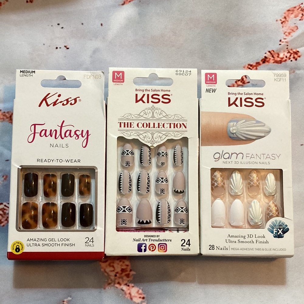 Kiss Medium Length Fake Nails 3-Box Bundle